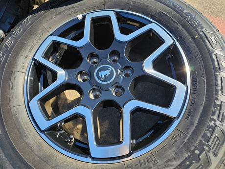 18" Ford Bronco wheels rims black 10389 Ranger tires 2023 2024 2025 2026 A/T Texas Truck Tire
