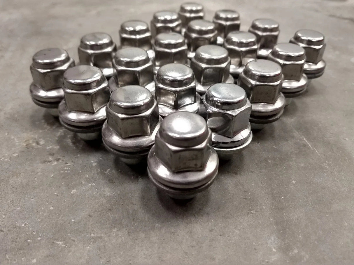 (20) 12x1.5 OEM Toyota Camry lug nuts polished Avalon Corolla Rav-4 Lexus RX350 Texas Truck Tire