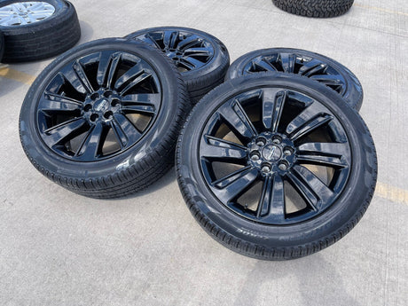 22" Lincoln Navigator OEM rims wheels Black Label 95384 10496 2022 2023 2025 NEW Texas Truck Tire