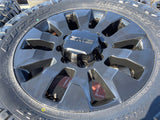 20" GMC Sierra Chevy Silverado 2500 3500 OEM 5960 5947 wheels rims NEW 35" Texas Truck Tire