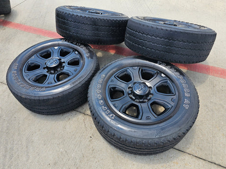 20" Dodge Ram 2500 3500 OEM 2477 black wheels rims tires Texas Truck Tire