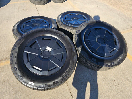 20" Tesla Cyber Truck OEM black wheels rims tires 2024 2025 Cybertruck NEW Texas Truck Tire