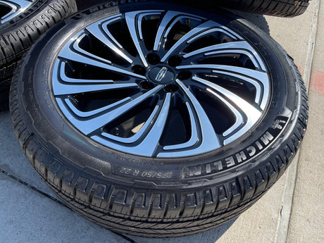 22" Lincoln Navigator OEM 10666 rims wheels BLACK LABEL 2025 2026 MICHELIN NEW Texas Truck Tire