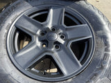 17" Jeep Gladiator BLACK OEM wheels rims 9235 Wrangler 2024 2025 2026 NEW Texas Truck Tire