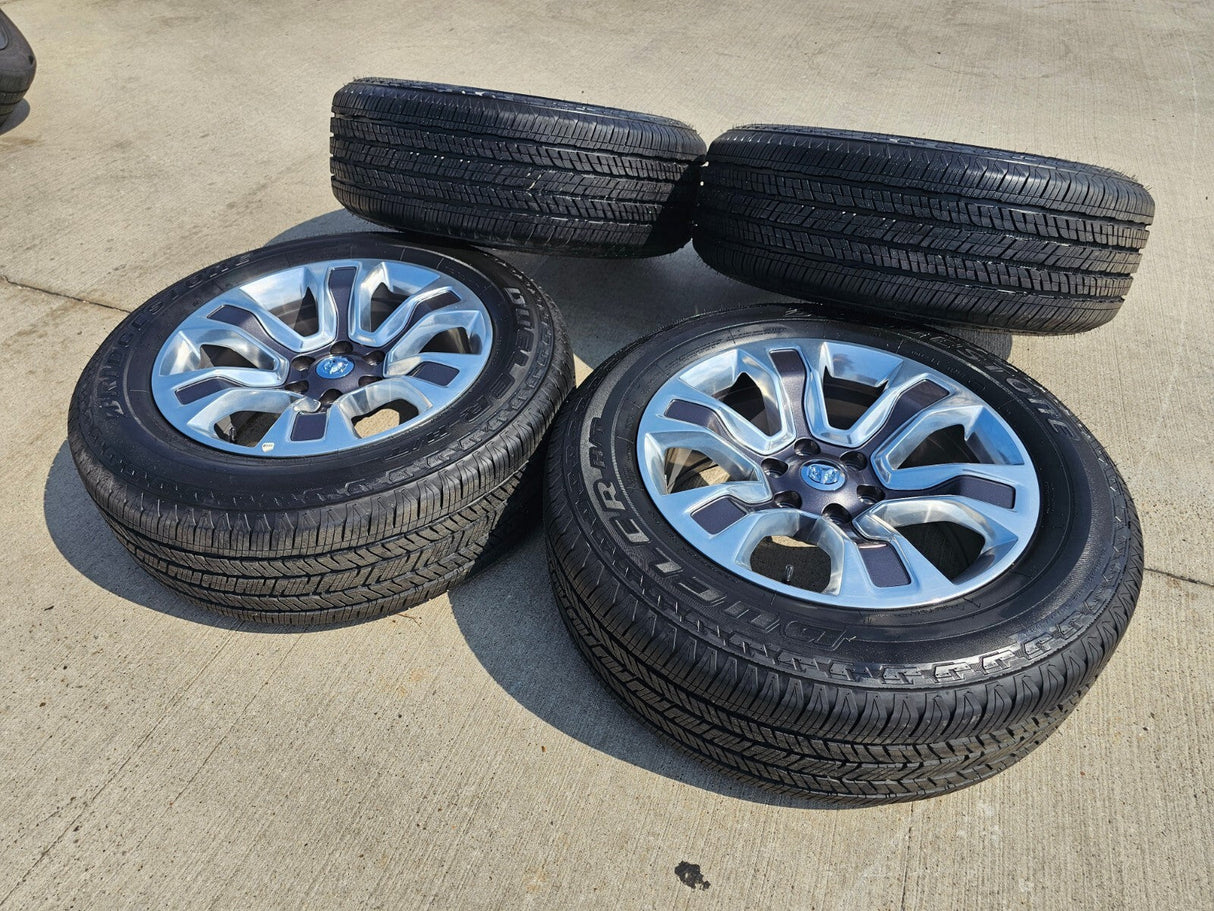 20" Dodge Ram 1500 OEM Laramie Long Horn wheels rims 2678 2682 TAN 2024 2025 NEW Texas Truck Tire