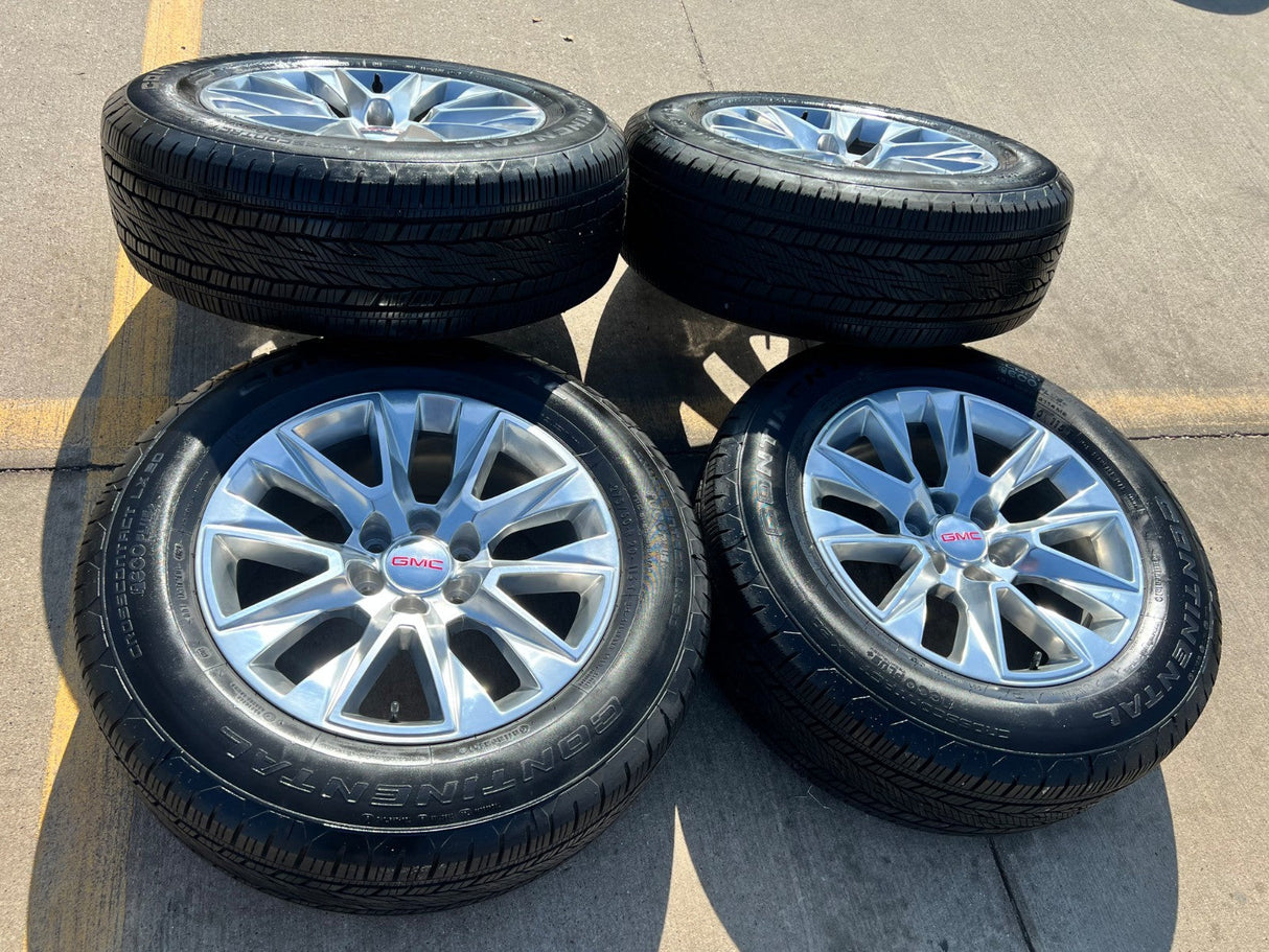 20" GMC Yukon 5920 OEM wheels rims Chevy Tahoe Silverado 2025 2026 CONTINENTAL Texas Truck Tire