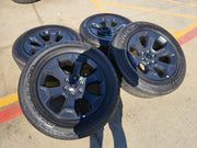 20" Dodge Ram 1500 OEM Laramie Black 2680 wheels rims 2022 2023 2024 2025 2026 Texas Truck Tire