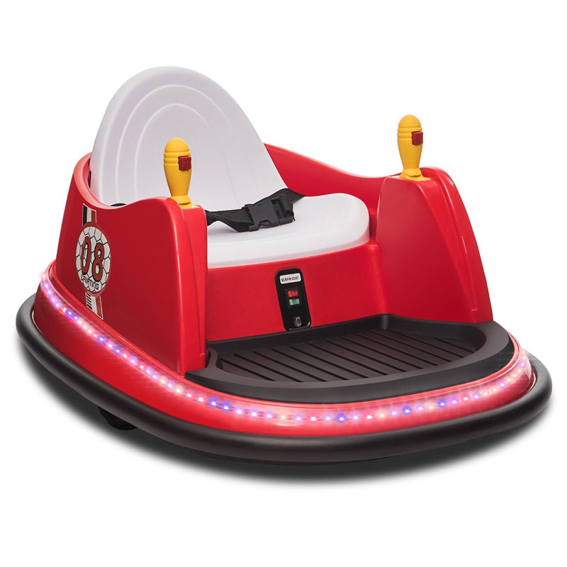 6V Remote Control Ride-On Bumper Car for Toddlers with Flashing Lights