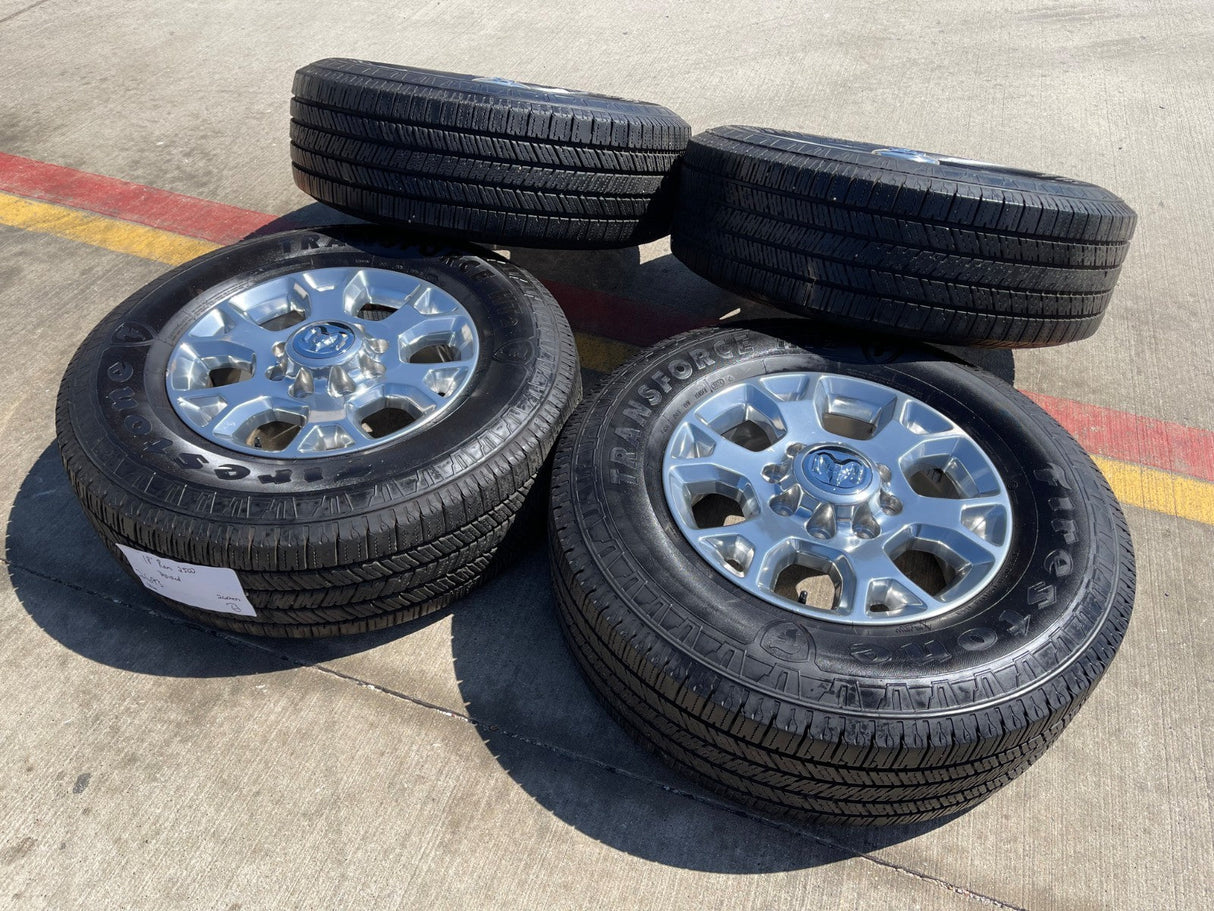 18" Ram 2500 3500 Laramie Power Wagon OEM wheels rims 2693 tires FIRESTONE H/T2 Texas Truck Tire