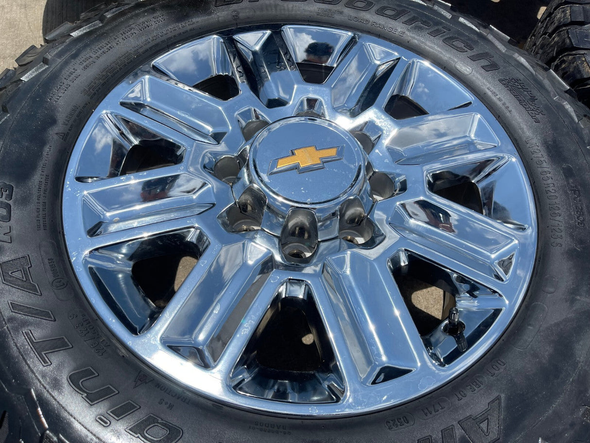 20" Chevy Silverado High Country LTZ 2500 3500 OEM 14124 wheels rims BFG KO3 A/T Texas Truck Tire