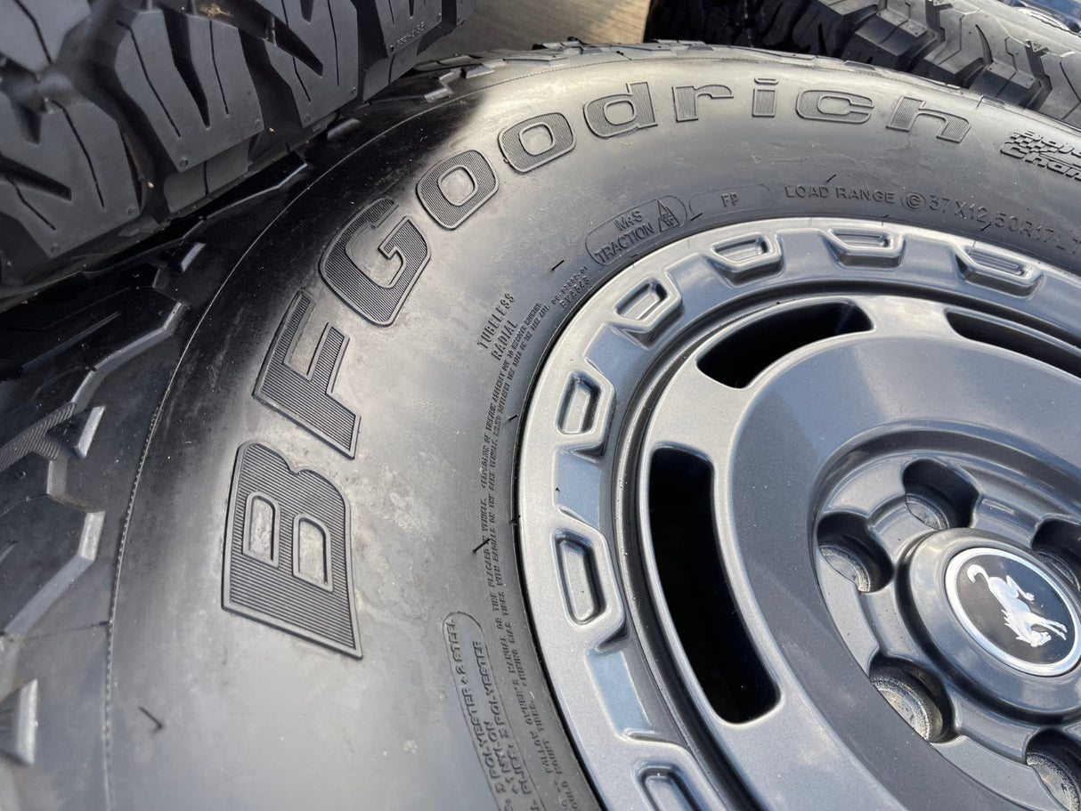 17" Ford Bronco HERITAGE SASQUATCH wheels rims 10464 NEW 37" BFG Texas Truck Tire