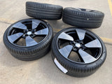 21" Lucid Air Grand Touring OEM 95618 95619 wheels rims black tires NEW Texas Truck Tire