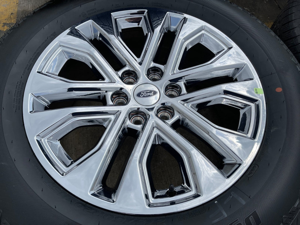 20" Ford F-150 LARIAT Limited OEM 10619 rims wheels CHROME Expedition 2026 NEW Texas Truck Tire