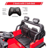 Large Seat 2-Seater Ride-On Truck for Kids with Remote Control - Red Color, 24V