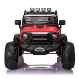 24V Electric Ride-On Truck for Kids with Remote Control, MP3 Player, LED Lights, and 3 Speeds - Seats 2