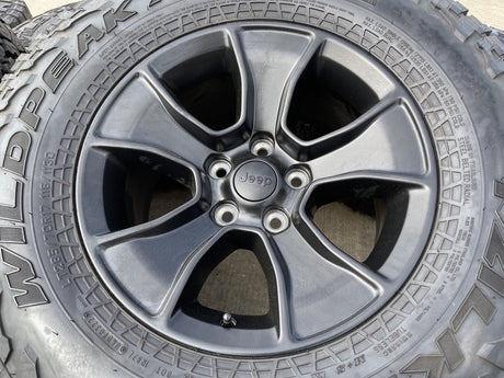 (5) 17" Jeep Wrangler Rubicon OEM 96226 wheels rims Gladiator FALKEN A/T3 NEW Texas Truck Tire