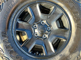 17" Jeep Wrangler Rubicon OEM 9260 wheels rims Gladiator GOODYEAR  A/T 33" NEW Texas Truck Tire