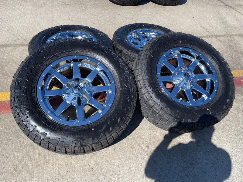 18x9 18" Fuel Maverick D536 Chevy Silverado F-150 RAM wheels rims 6x139 6x135 Texas Truck Tire