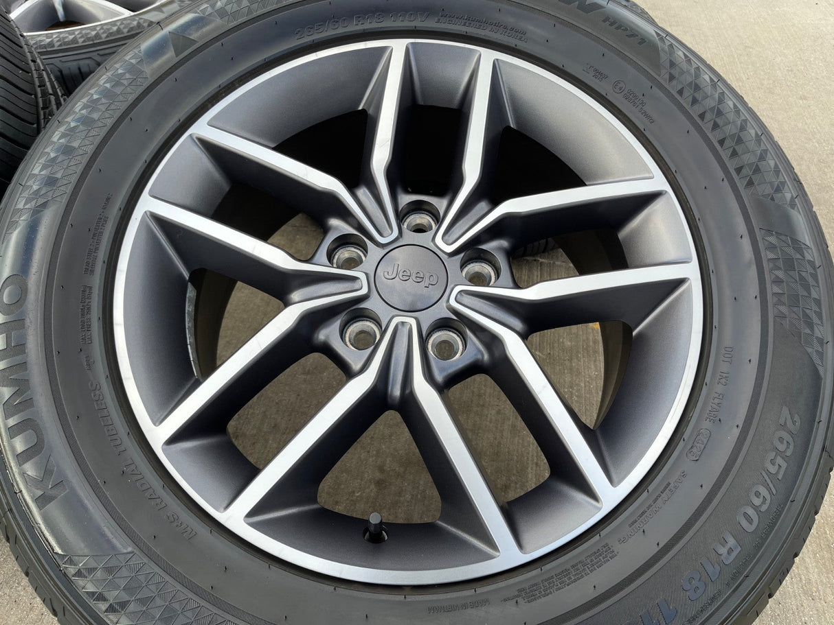 18" Jeep Grand Cherokee L OEM wheels rims 9164 Durango 2021 2022 2023 2024 2025 Texas Truck Tire