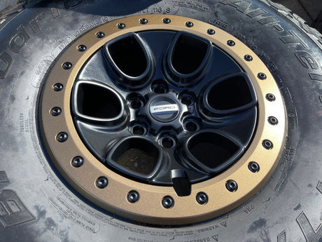 17" Ford F-150 Raptor OEM BEADLOCK rims wheels BRONZE 10459 95210 BFG 37" NEW Texas Truck Tire