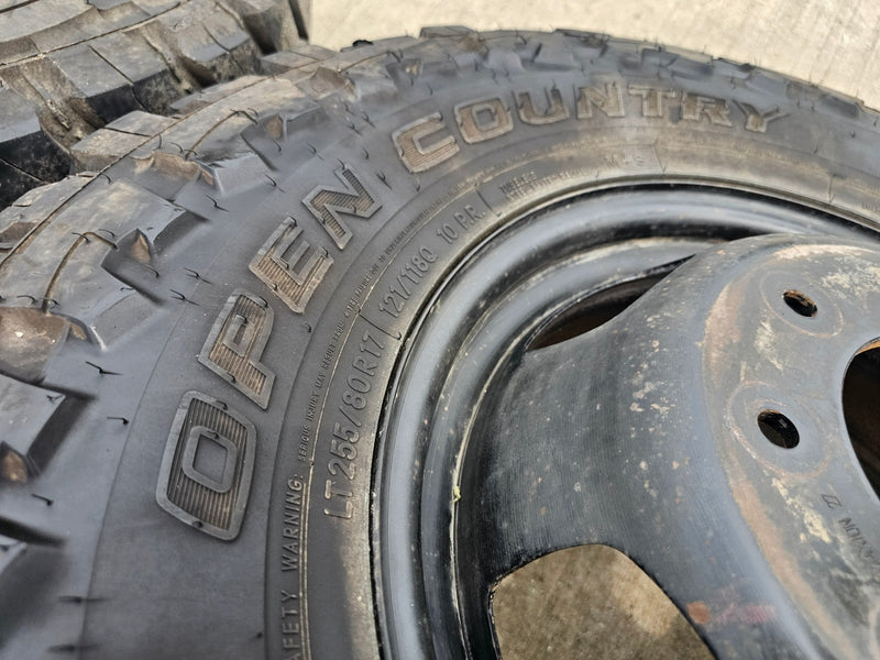 17" Dodge Ram 3500 Dually Laramie 8x200 wheels rims 2703 2704 OEM TOYO M/T 33" Texas Truck Tire