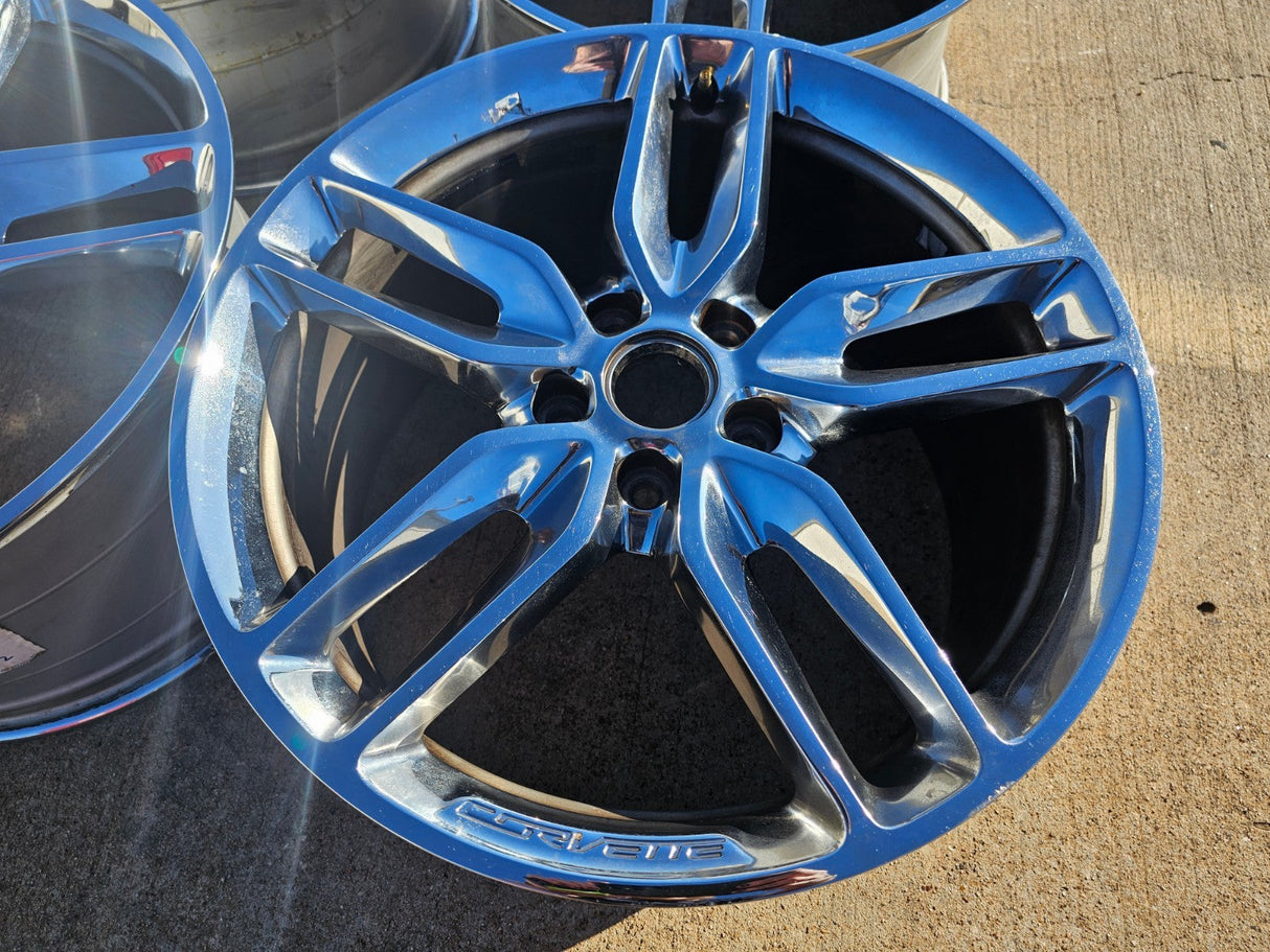 19" + 20" Chevy Corvette STINGRAY C7 OEM wheels rims 5634 5635 5640 5641 chrome Texas Truck Tire