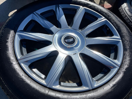 22" Cadillac Escalade Platinum OEM ORIGINAL 95078 wheels rims BRIDGESTONE NEW Texas Truck Tire