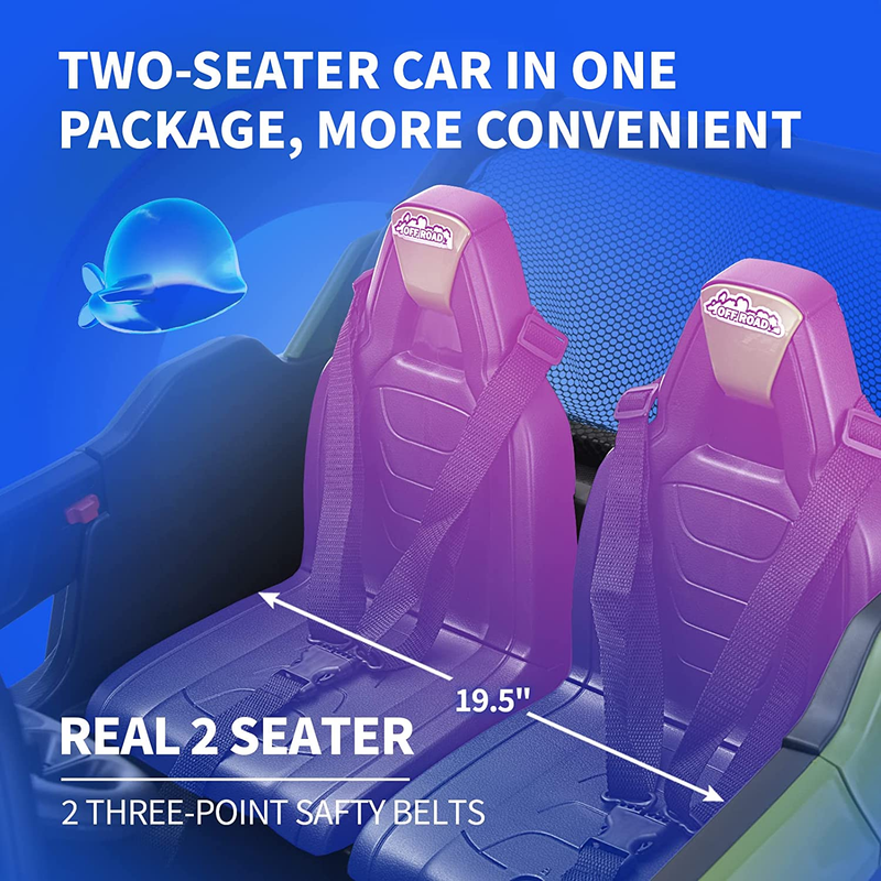 24V 2 Seater Children's Ride on UTV Automobile - High-Powered Electric Car, equipped with a Large 10AH Battery