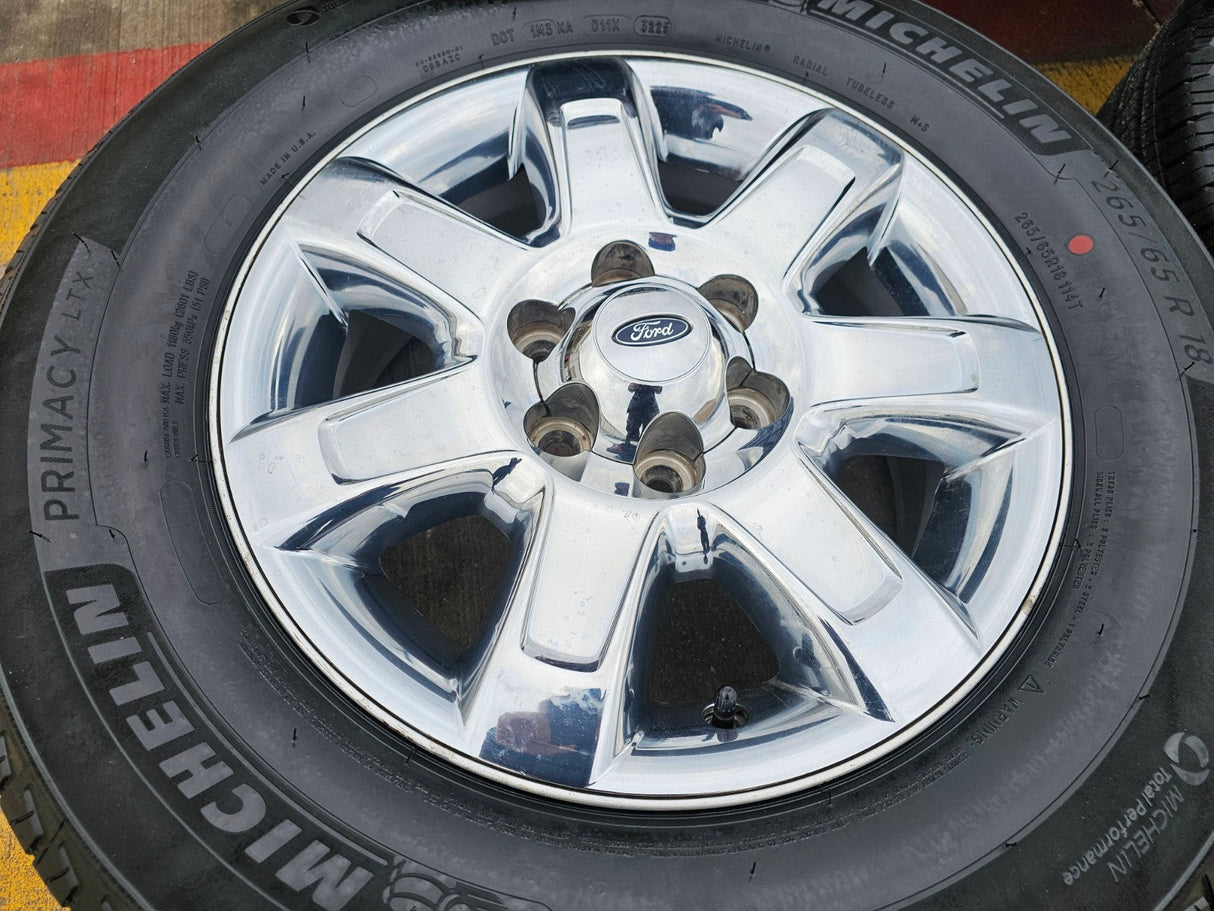 18" Ford F-150 OEM rims wheels 3915 CHROME Expedition MICHELIN NEW Texas Truck Tire