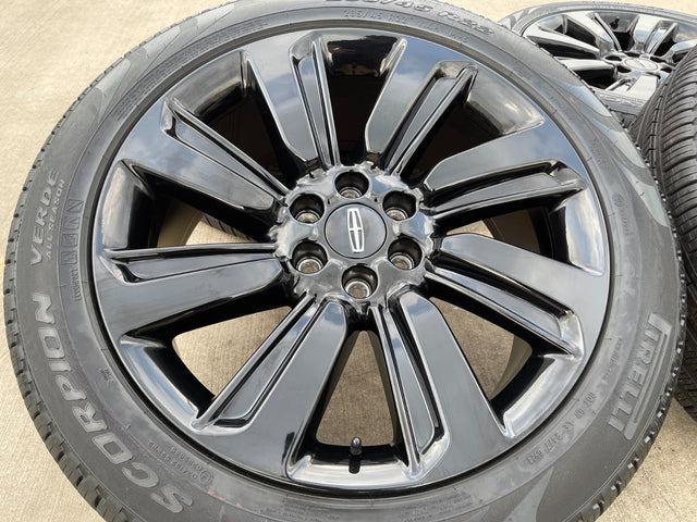22" Lincoln Navigator OEM rims wheels Black Label 95384 10496 2022 2023 2025 NEW Texas Truck Tire