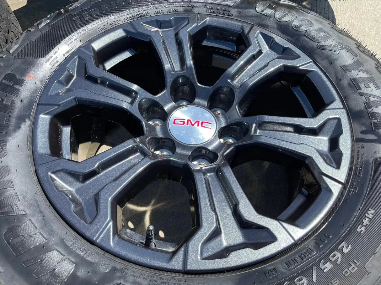 18" GMC Sierra Canyon Chevy Tahoe Colorado OEM 5910 wheels rims 2024 2025 NEW Texas Truck Tire