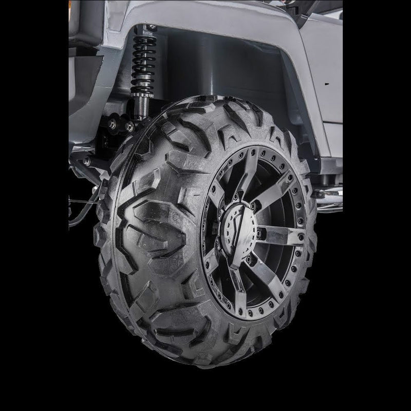 Electric Kids Ride On Car Truck with 4-Wheel Drive, Dual Seats, Pneumatic Tires, and Remote Control