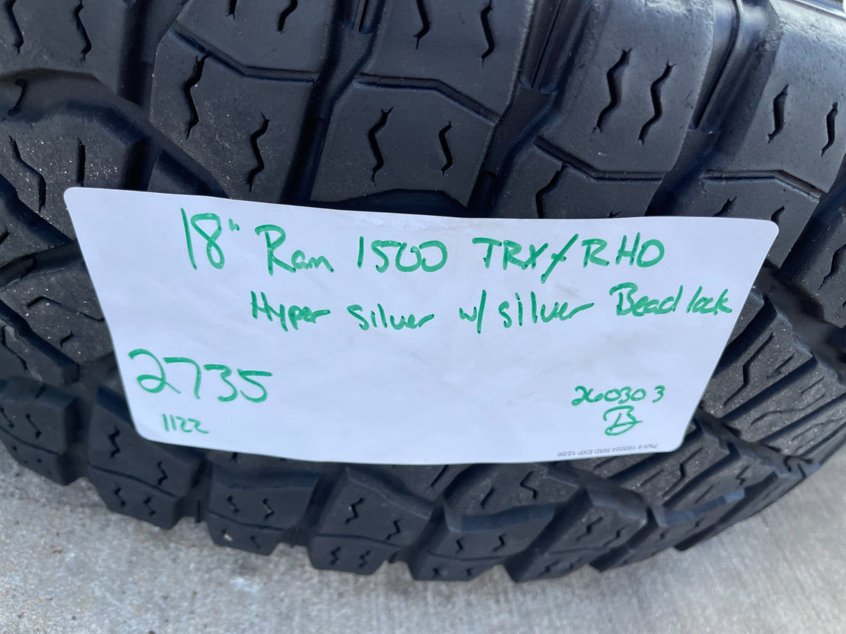 18" Dodge Ram 1500 TRX Beadlock OEM 2735 RHO wheels rims 2021 2022 2023 2024 Texas Truck Tire