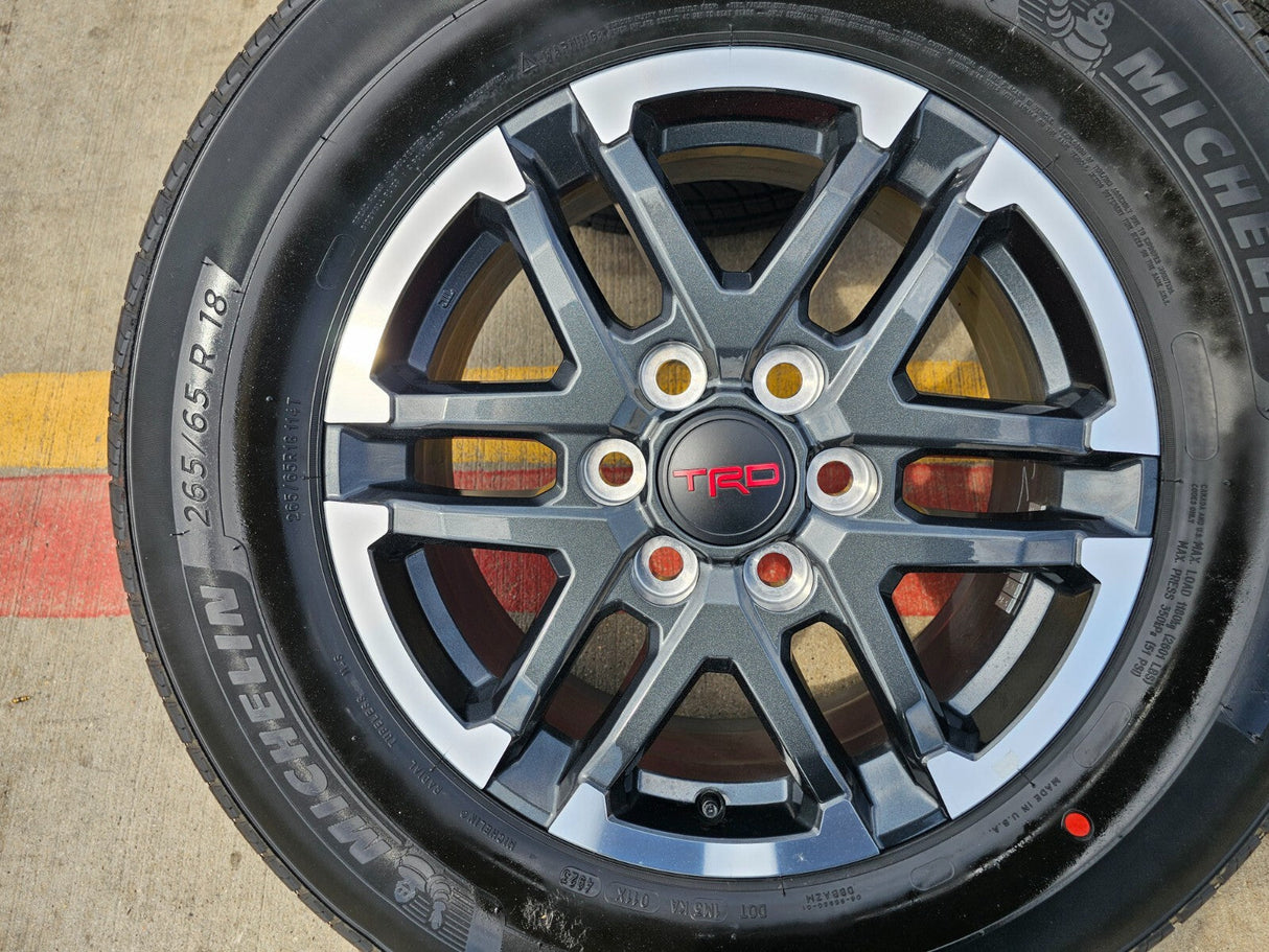 18" Toyota Tacoma TRD OEM black wheels rims tires 2024 2025 NEW Texas Truck Tire
