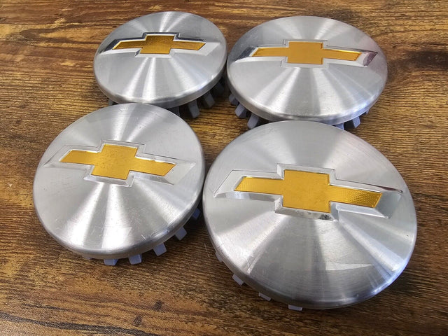 (4) 3.25" Chevy Silverado 1500 Tahoe Suburban OEM center caps C5652 83MM Texas Truck Tire