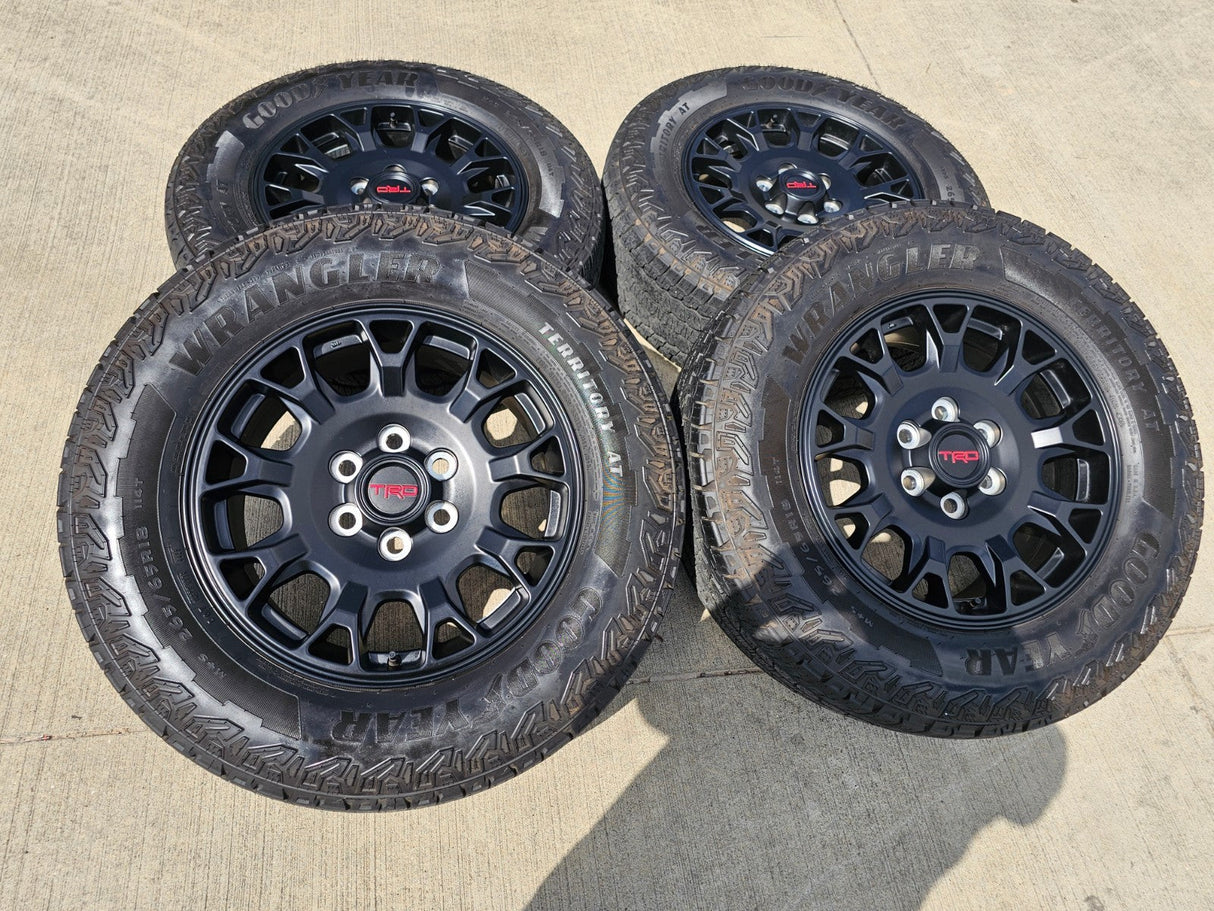 18" Toyota Tacoma 4Runner TRD Pro OEM 95973 wheels rims 2025 2026 GOODYEAR A/T Texas Truck Tire