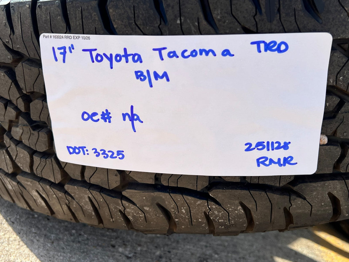 17" Toyota Tacoma 4Runner TRD OEM 10638 wheels rims 2024 2025 2026 BFG NEW Texas Truck Tire