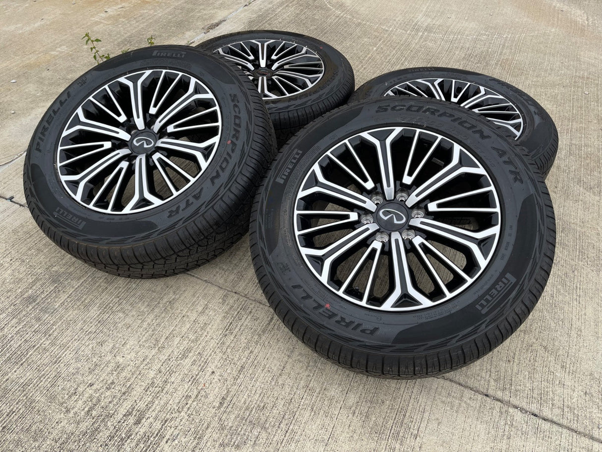 20" Nissan Titan PRO-4X Armada OEM wheels rims tires black 2024 2025 2026 NEW Texas Truck Tire