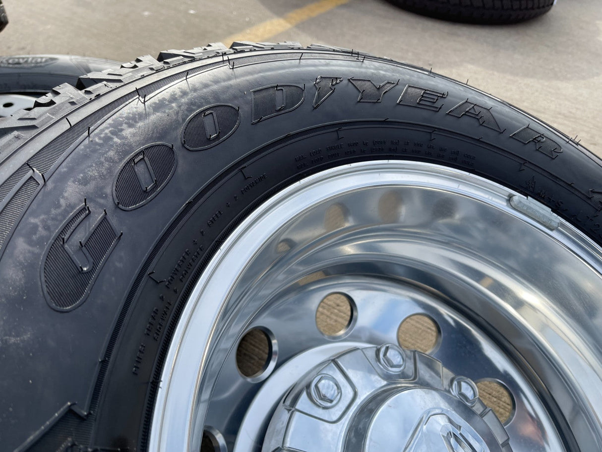 17" Dodge Ram 3500 Dually Laramie 8x200 wheels rims 2701 2702 OEM GOODYEAR Texas Truck Tire