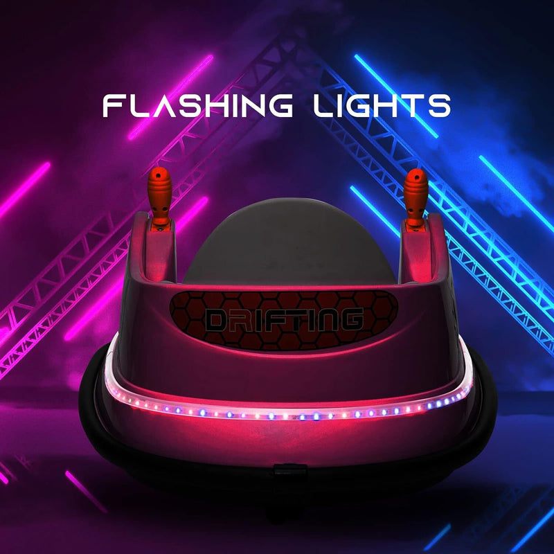 6V Kids Ride-On Bumper Car with Remote Control, 360° Spin and Flashing Lights for Toddlers