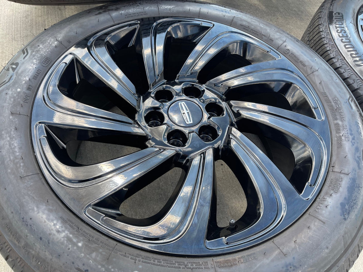 22" Lincoln Navigator BLACK LABEL OEM 10497 rims wheels tires Texas Truck Tire