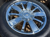 20" Chevy Silverado Tahoe OEM wheels rims 5653 CHROME 2016 2017 2018 2019 2020 Texas Truck Tire