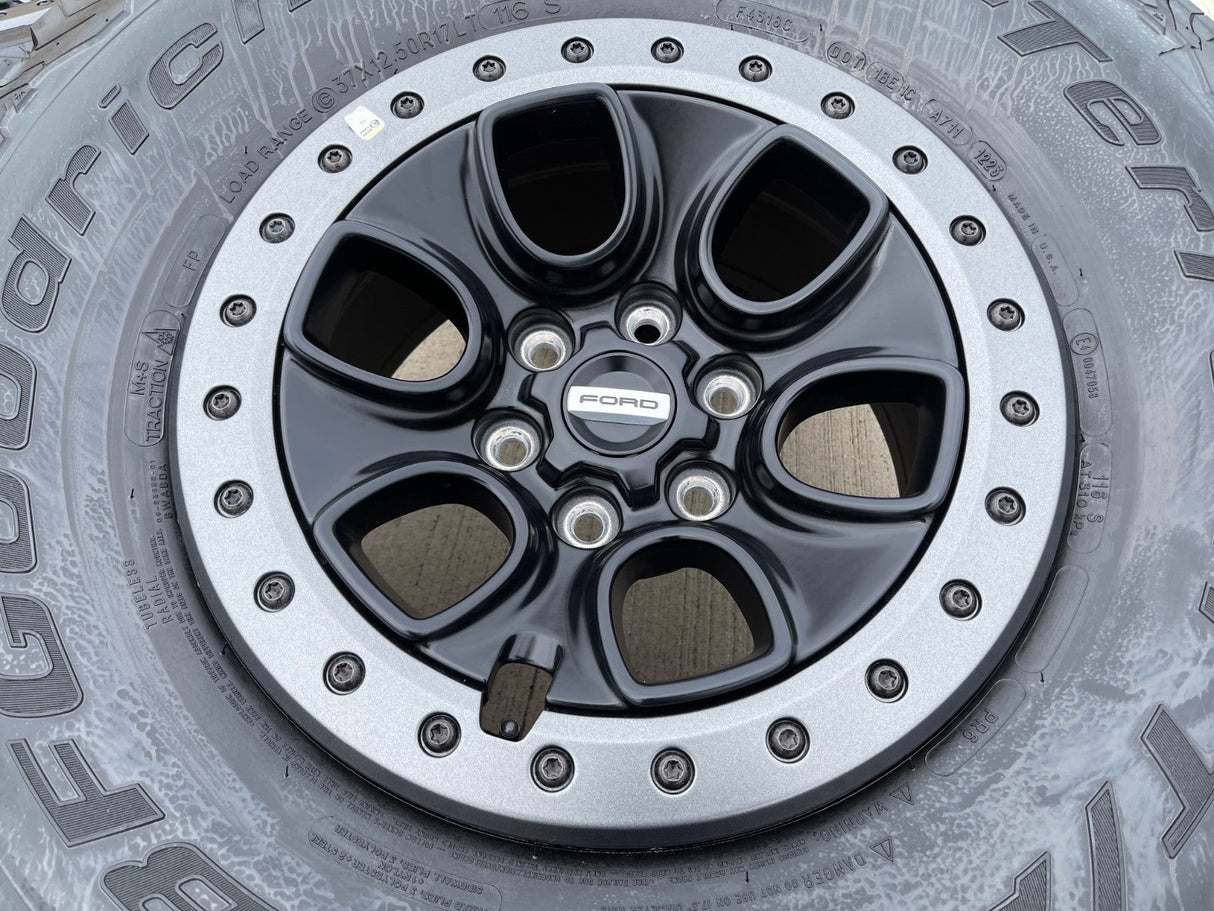 17" Ford F-150 Raptor OEM BEADLOCK rims wheels 10459 95210 BFG KO2 37" tires NEW Texas Truck Tire