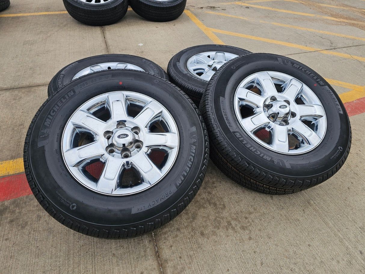 18" Ford F-150 OEM rims wheels 3915 CHROME Expedition MICHELIN NEW Texas Truck Tire