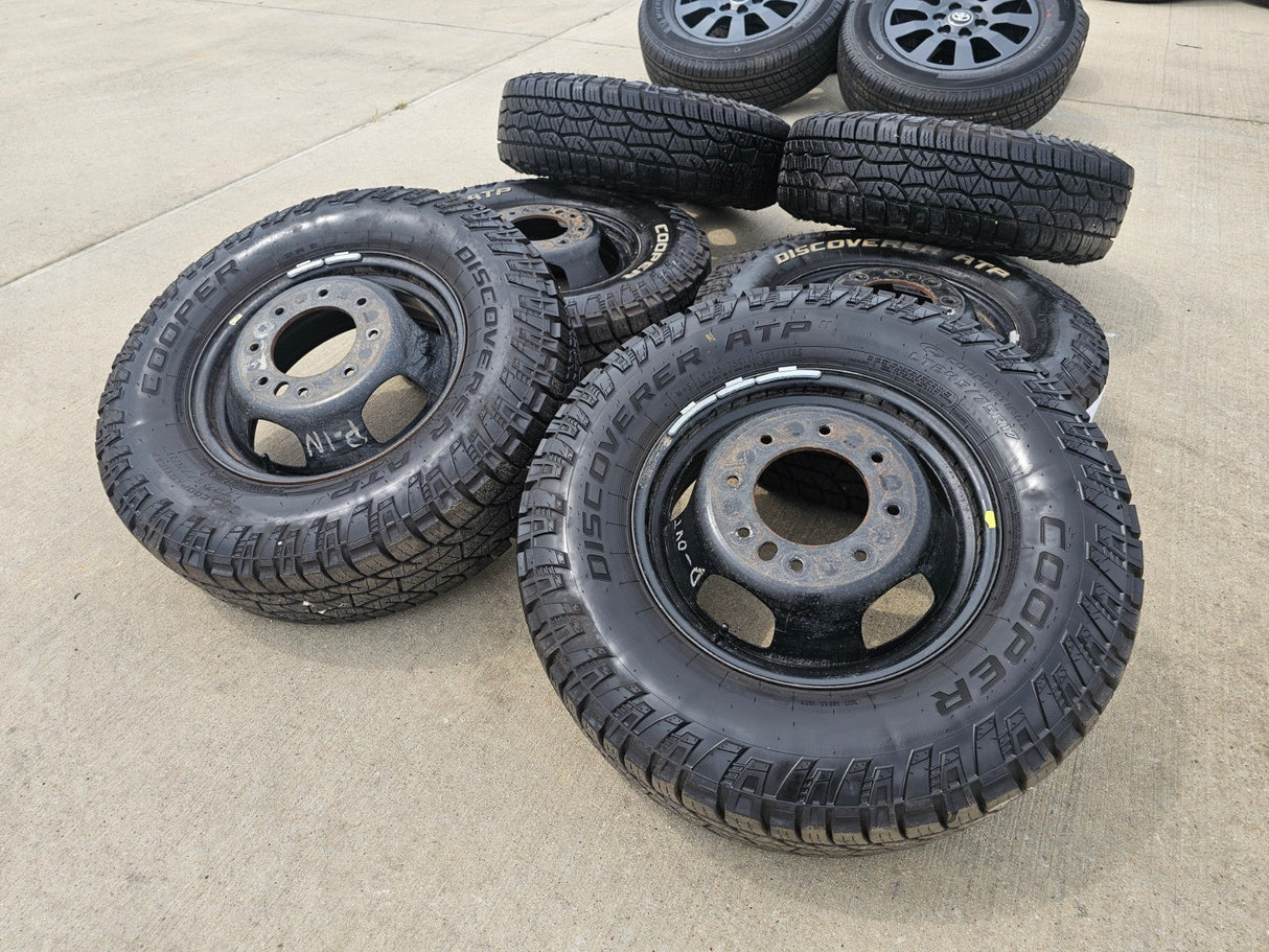 17" Dodge Ram 3500 Dually Laramie 8x200 wheels rims 2703 2704 OEM COOPER Texas Truck Tire