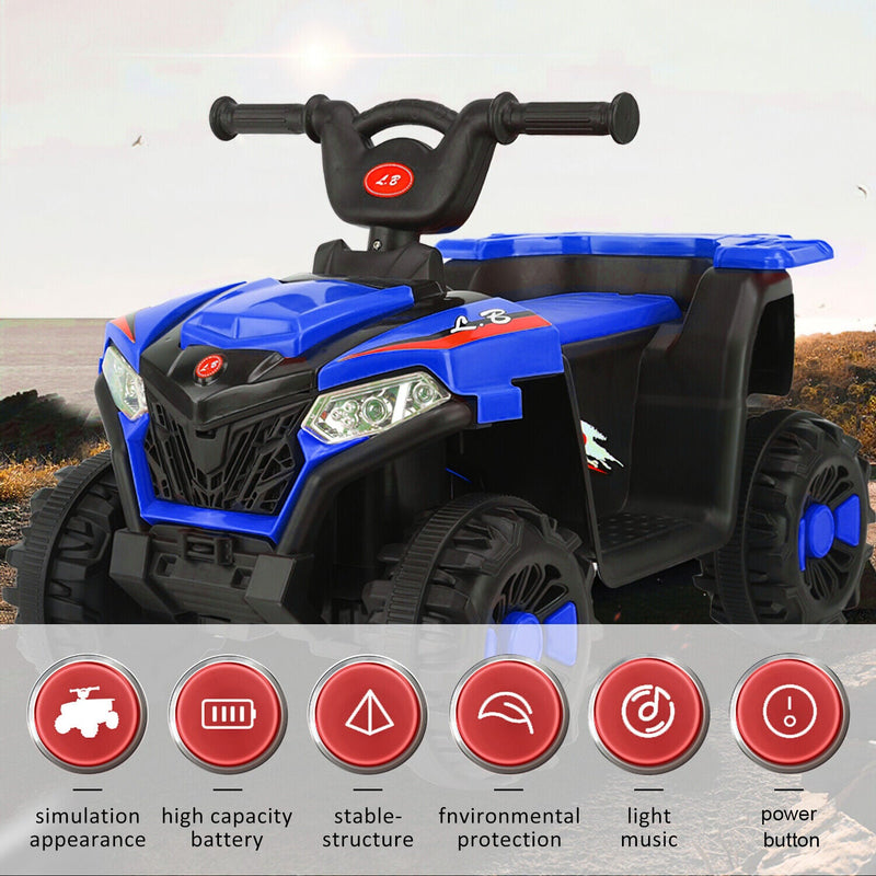 6V Electric ATV Quad Kids Ride-on Car Battery Powered 4-Wheel Motorcycle
