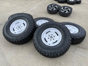 17" Ford Bronco HERITAGE SASQUATCH OEM 10463 wheels rims white 37" BFG NEW Texas Truck Tire