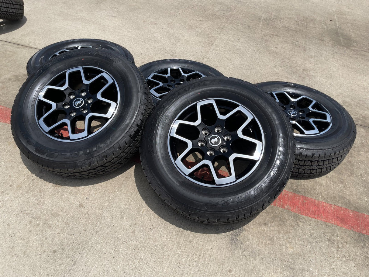 18" Ford Bronco wheels rims black 10389 Ranger tires 2022 2023 2024 2025 Texas Truck Tire