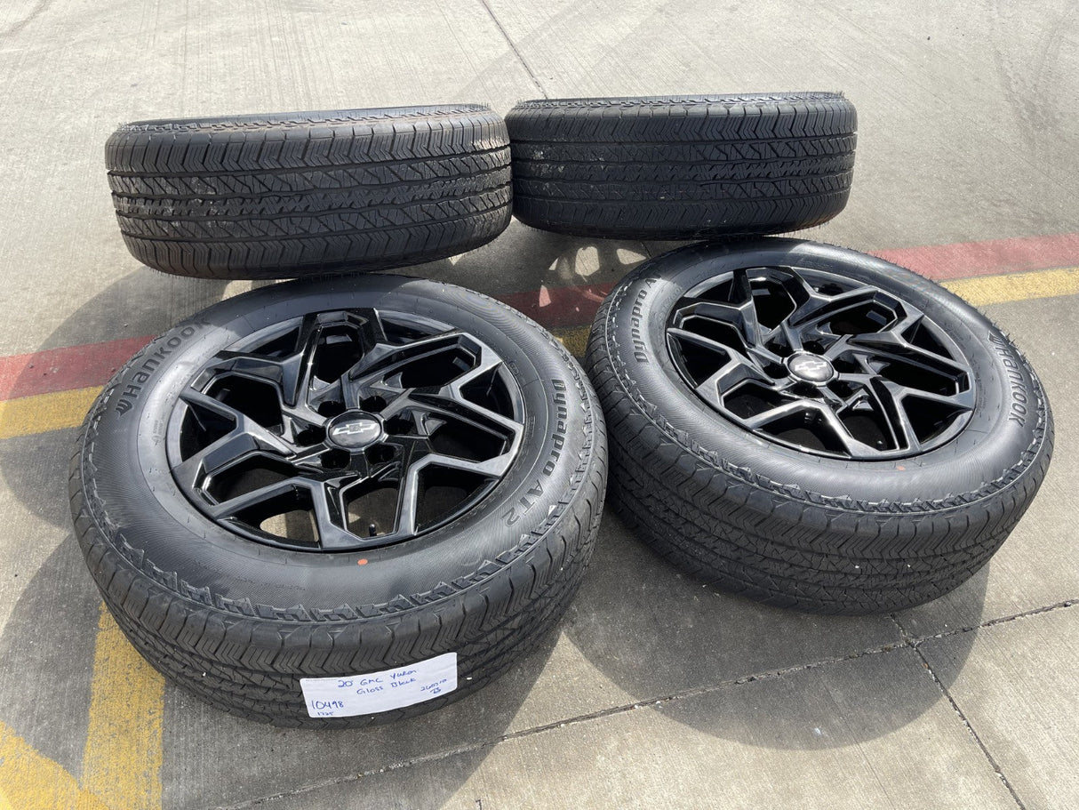 20" GMC Sierra Yukon AT4 Tahoe Silverado 95369 OEM wheels rims HANKOOK NEW 2026 Texas Truck Tire