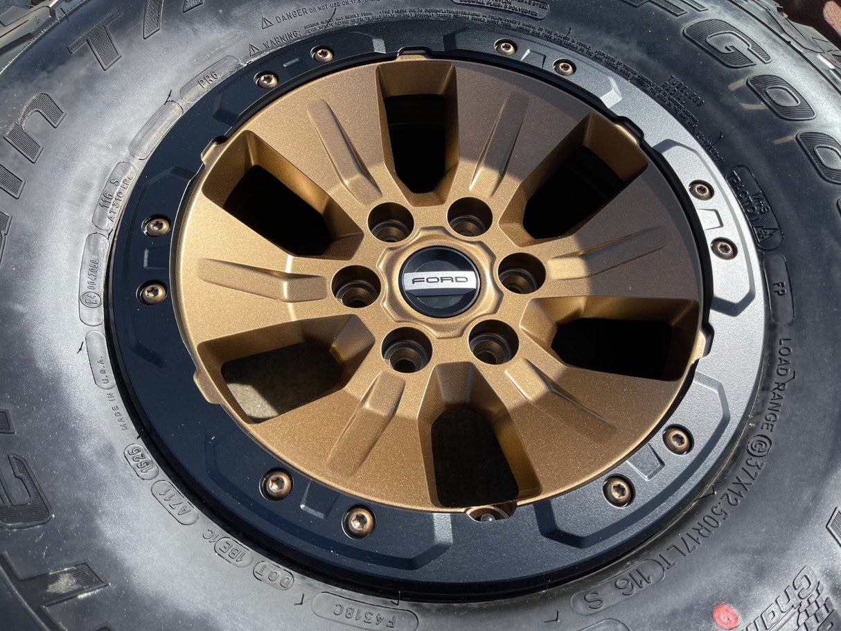 17" Ford F-150 Raptor OEM BEADLOCK 10114 BRONZE rims wheels tires BFG 37" NEW Texas Truck Tire